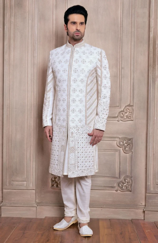 Elegant custom-made sherwani by The Designer Tailors – Premium fabric, intricate design, and perfect fit for weddings and special occasions in Kathmandu, Nepal